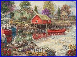 Fishing Harbor LetiStitch Counted Cross Stitch Kit Quiet Cove