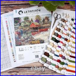 Fishing Harbor LetiStitch Counted Cross Stitch Kit Quiet Cove