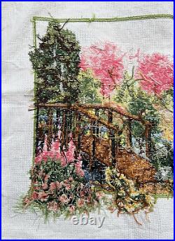 Floral Symphony A Handcrafted Cross-Stitch of Spring
