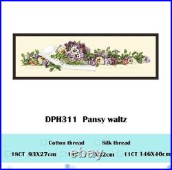 Flower Design Cross Stitch Kit Embroidery Canvas Lovely House Decoration Display