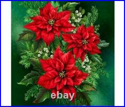 Flower Poinsettia Diamond Painting Designs Embroidery Lovely House Wall Displays