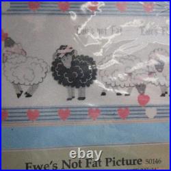 Fluff-n-Stitch Adorable Ewe's Picture Cross Stitch Kit Sheep Lamb Design by S