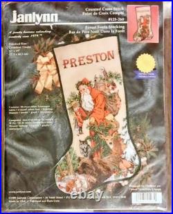 Forest Santa Stocking Cross Stitch KIT FRIENDS 125-260, Giampa NEW 19 Forest Santa Stocking Cross Stitch KIT FRIENDS 125-260, Giampa NEW 19