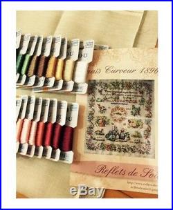 French Cross Stitch Anaïs Curveur 1896 kit chart. Linen. Threads