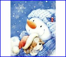Full Square Round Drill 5D DIY Diamond Painting Christmas Snowman 3D Embroidery