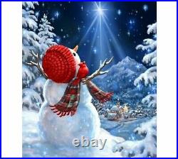 Full Square Round Drill 5D DIY Diamond Painting Christmas Snowman Embroidery Art