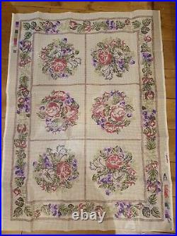 GLORAFILIA tapestry needlepoint kit VICTORIAN ROSES cross stitch carpet rug RARE