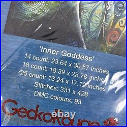 Gecko Rouge Cross Stitch INNER GODDESS Reina Cottier Art 25 Count Rare