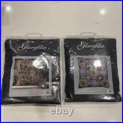 Glorafila Cushion Kit Lot Of 2 Moorish Tiles & Renaissance Cushion