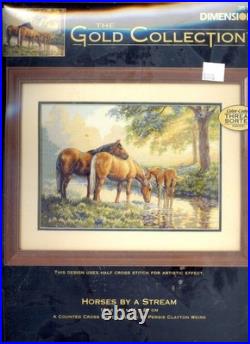 Gold Collection Cross Stitch Kit Horses By a Stream Persis Clayton Weirs 35174