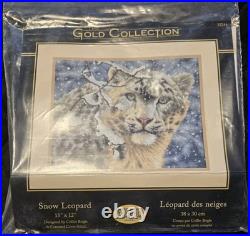 Gold Collection Cross Stitch Kit Snow Leopard #35244