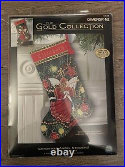 Gold Collection Dimensions CHRISTMAS ANGEL Trumpet Needlepoint Stocking Kit 9135 Gold Collection Dimensions CHRISTMAS ANGEL Trumpet Needlepoint Stocking Kit 9135
