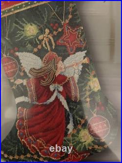 Gold Collection Dimensions CHRISTMAS ANGEL Trumpet Needlepoint Stocking Kit 9135 Gold Collection Dimensions CHRISTMAS ANGEL Trumpet Needlepoint Stocking Kit 9135