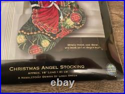 Gold Collection Dimensions CHRISTMAS ANGEL Trumpet Needlepoint Stocking Kit 9135 Gold Collection Dimensions CHRISTMAS ANGEL Trumpet Needlepoint Stocking Kit 9135