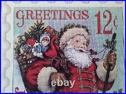 Gold Collection Dimensions Santa Stamp Cross Stitch Kit by Donna Race Vtg Style