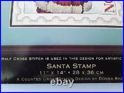 Gold Collection Dimensions Santa Stamp Cross Stitch Kit by Donna Race Vtg Style