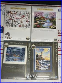 Gold Dimensions Cross Stitch Kit Lot Of 4 Brand New Art Supplies