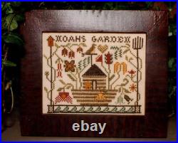 Goode Huswife RARE Cross Stitch Primitive Noah's Garden KITTED with Thread Linen