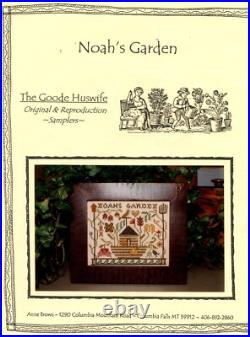 Goode Huswife RARE Cross Stitch Primitive Noah's Garden KITTED with Thread Linen
