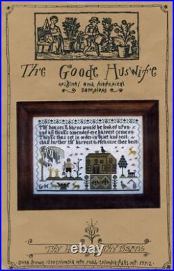 Goode Huswife Rare Thy House & Thy Barns Primitive Cross Stitch KITTED OOP Goode Huswife Rare Thy House & Thy Barns Primitive Cross Stitch KITTED OOP