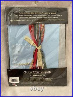 HTF Christmas Dimensions GOLD Counted Stocking Kit ALL HEARTS COME HOME 8739