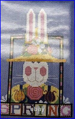 HTF Mosey N Me Spring Rabbit BannerCounted Cross Stitch Pattern Partial Kit