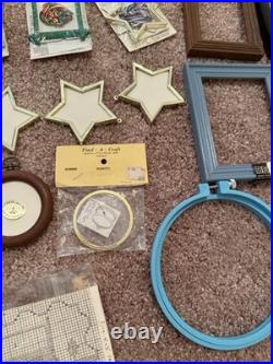 HUGE EMBROIDERY CROSS STITCH BUNDLE Vintage NEW