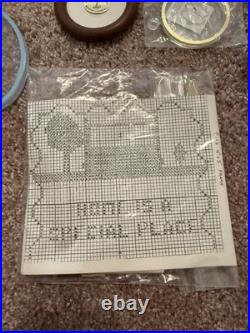 HUGE EMBROIDERY CROSS STITCH BUNDLE Vintage NEW