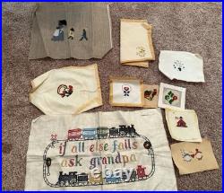 HUGE EMBROIDERY CROSS STITCH BUNDLE Vintage NEW