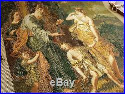HUGE TRAMME Preworked Needlepoint Canvas KIT ART MASTERPIECE Religious ANTIQUE