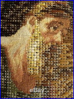HUGE TRAMME Preworked Needlepoint Canvas KIT ART MASTERPIECE Religious ANTIQUE