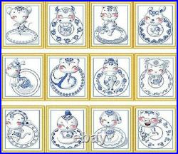 Happy Forever 11CT Stamped Cross Stitch, 12 Zodiac Signs Set, 14''X16'' For Each