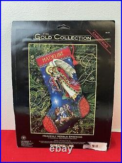 Heavenly Herald Stocking Dimensions GOLD Collection Cross Stitch KIT Christmas