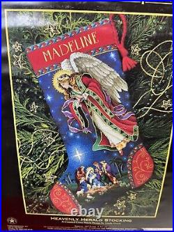 Heavenly Herald Stocking Dimensions GOLD Collection Cross Stitch KIT Christmas