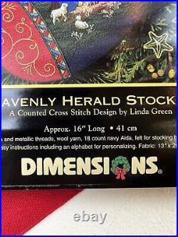 Heavenly Herald Stocking Dimensions GOLD Collection Cross Stitch KIT Christmas