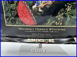 Heavenly Herald Stocking Dimensions GOLD Collection Cross Stitch KIT Christmas