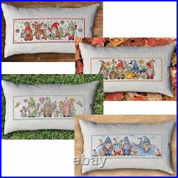 Herrschners Seasonal Gnome Pillow Cover Set Counted Cross-Stitch