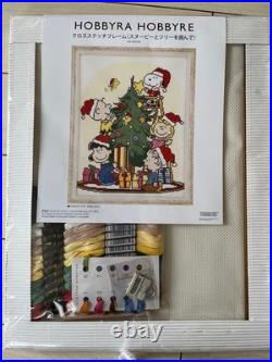 Hobbyra Hobbyre Cross Stitch Kit Snoopy Tree Frame 30x30cm New Unused