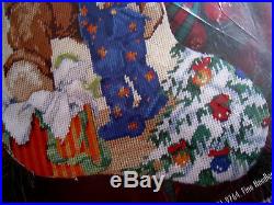 Holiday Bucilla Needlepoint Stocking Craft Kit, CHRISTMAS MORNING, 60736, Size 18
