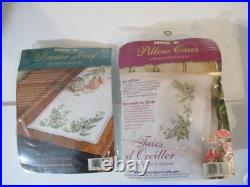 Huge Lot Embroidery + Cross Stitch Kits New Incomplete Hoops DMC Floss + More Huge Lot Embroidery + Cross Stitch Kits New Incomplete Hoops DMC Floss + More