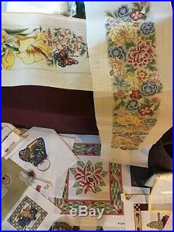 Huge Lot HP Needlepoint Canvases, Kits, Charts Patterns, Cross Stitch, Crewel +