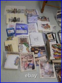 Huge Lot Vintage Cross Stitch & Crafting Kits Plus Lots Of Embroidery Thread