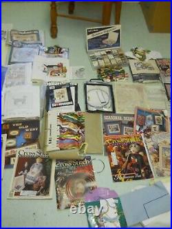 Huge Lot Vintage Cross Stitch & Crafting Kits Plus Lots Of Embroidery Thread