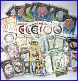 Huge Lot of 41 Vintage Cross Stitch Kits + Needlepoint Frame Animals + more! NEW