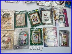 Huge Lot of 41 Vintage Cross Stitch Kits + Needlepoint Frame Animals + more! NEW