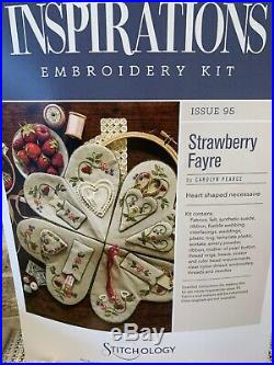 INSPIRATIONS Embroidery kit Strawberry Fayre Heart Shaped Necessaire
