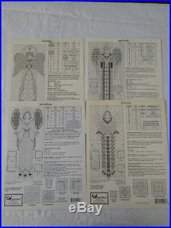 JUST NAN Lot of Counted Cross Stitch Patterns, Charms, Beads, Embellishments