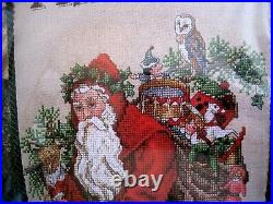 Janlynn Christmas Holiday Counted Cross Stocking KIT, FOREST SANTA, Animal, 125-260