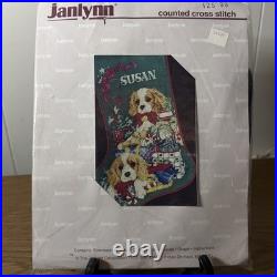 Janlynn Cocker Spaniel Christmas Puppies Dogs Cross Stitch Stocking Kit 125-99