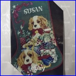 Janlynn Cocker Spaniel Christmas Puppies Dogs Cross Stitch Stocking Kit 125-99